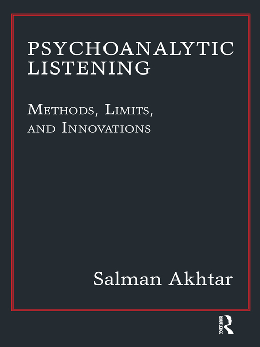 Detalles del título Psychoanalytic Listening de Salman Akhtar - Lista de espera